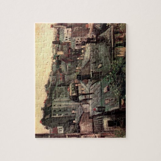 ゴッホの家の屋根と裏側 ジグソーパズル (縦)