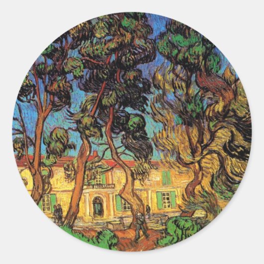 ゴッホの庭の木々、セントポール病院 ラウンドシール (正面)