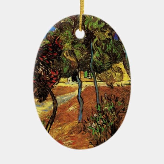 ゴッホの庭の木、セントポール病院 セラミックオーナメント (正面)