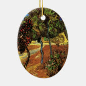 ゴッホの庭の木、セントポール病院 セラミックオーナメント (裏面)
