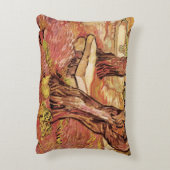 ゴッホの庭の石のベンチ、セントポール病院 アクセントクッション (裏面(縦))