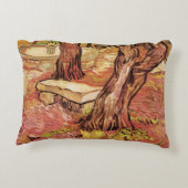 ゴッホの庭の石のベンチ、セントポール病院 アクセントクッション (裏面)