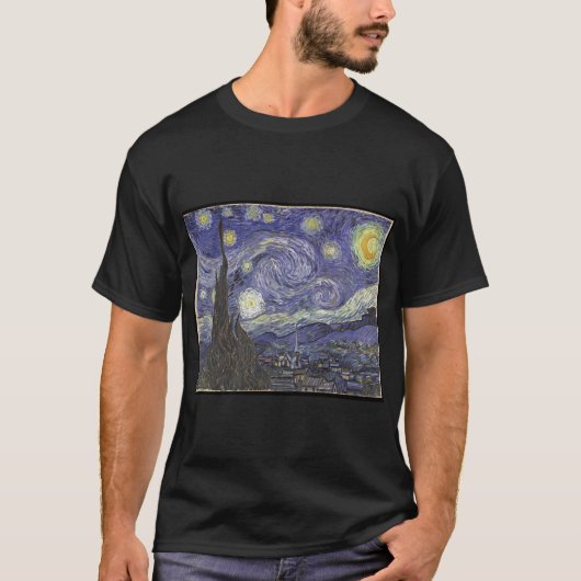 ゴッホの星明かりの夜ゴッホの星明かりの夜st tシャツ (正面)