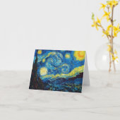 ゴッホの星明かりの夜メッセージカード カード (黄色い花)