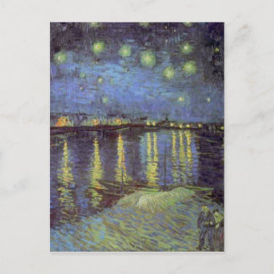 ゴッホの星明かりの夜絵画 ポストカード