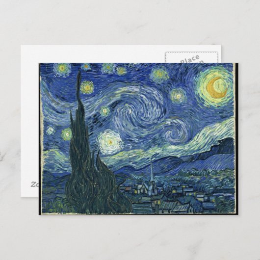 ゴッホの星明かりの夜郵便はがき ポストカード (正面/裏面)