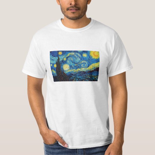 ゴッホの星明かりの夜Tシャツ Tシャツ (正面)