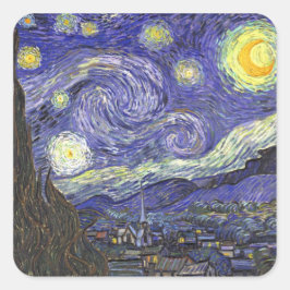 ゴッホの星月夜 スクエアシール