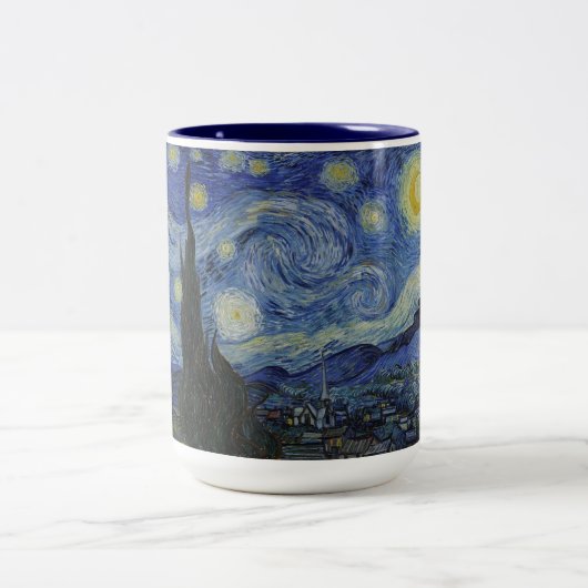 ゴッホの星月夜 ツートーンマグカップ (中央)
