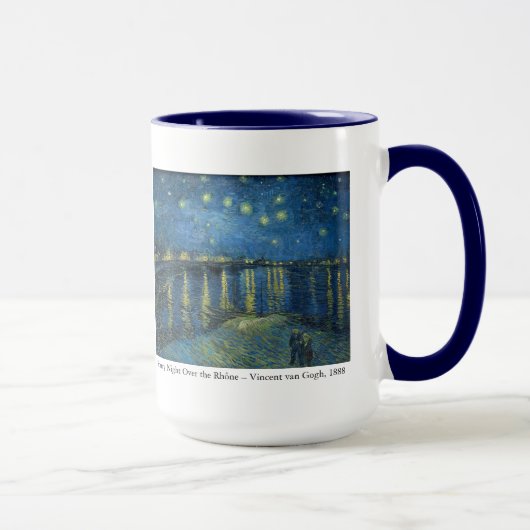 ゴッホの星空に感謝の気持ちを込めて 芸術的な癒しをあなたに マグカップ (右)