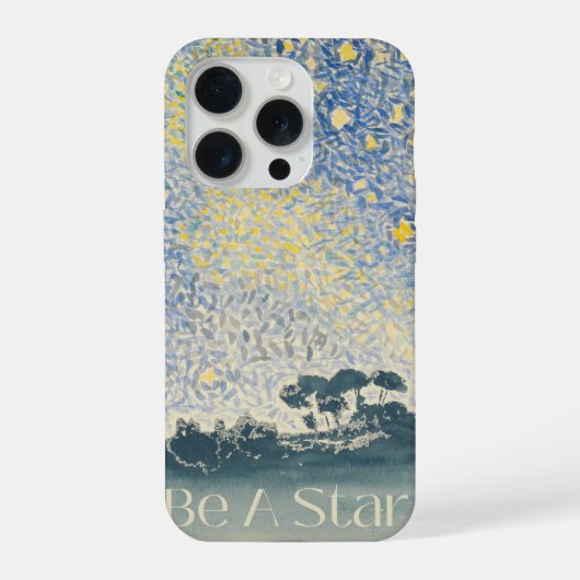 ゴッホの星空に輝くスタイリッシュなiPhone 15ケース iPhoneケース (裏面)