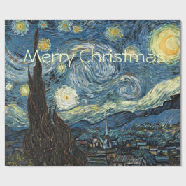 ゴッホの星空のクリスマス ラッピングペーパー