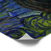 ゴッホの星空の夜の絵画（1889年） ポスター (角)