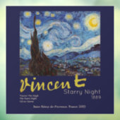 ゴッホの星空の夜 ビンテージ ブルー傑作 ウィンドウサイン (シート3)