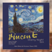 ゴッホの星空の夜 ビンテージ ブルー傑作 ウィンドウサイン (シート2)