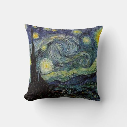 ゴッホの星空 クッション (正面)
