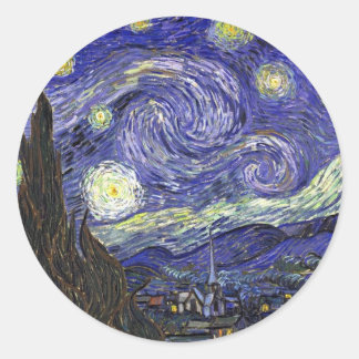 ゴッホの星空 ラウンドシール