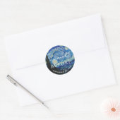 ゴッホの星空 | 結婚式リハーサルディナー ラウンドシール (封筒)