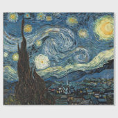 ゴッホの有名な絵画作品「星月夜」 ラッピングペーパー (フラット)