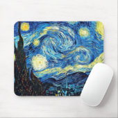 ゴッホの有名な絵画、星月夜、 マウスパッド (マウス)