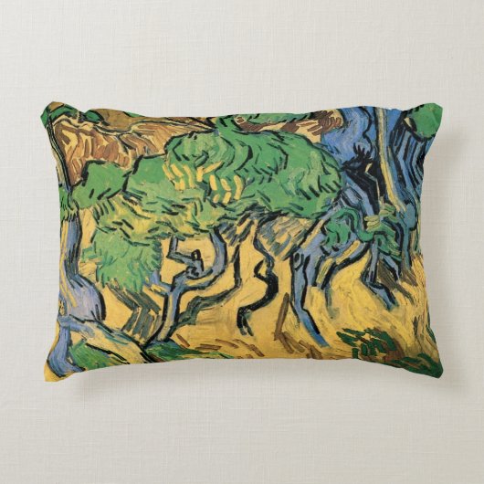 ゴッホの木の根と幹 アクセントクッション (正面)