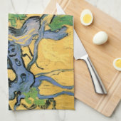 ゴッホの木の根と幹 キッチンタオル (四つ折り)