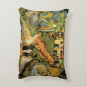 ゴッホの村の通りと階段、オーベル、人物 アクセントクッション (裏面(縦))