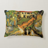ゴッホの村の通りと階段、オーベル、人物 アクセントクッション (裏面)