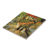 ゴッホの村の通りと階段、オーベル、人物 タイル (側面)