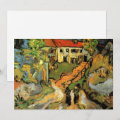 ゴッホの村の通りと階段、オーベル、人物 招待状 (正面/裏面)