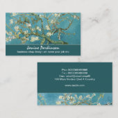 ゴッホの桜の花の木の名刺 名刺 (正面/裏面)