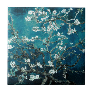ゴッホの桜の花 : ダークテール タイル