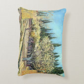 ゴッホの桜咲く果樹園、柏の木に囲まれて アクセントクッション (裏面(縦))