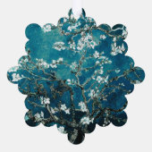 ゴッホの梅の花 ダークティール オーナメントカード (裏面)