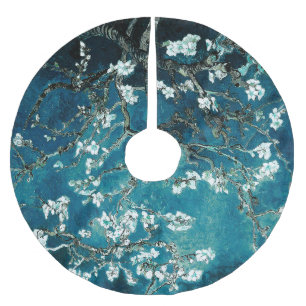 ゴッホの梅の花 ダークティール ブラッシュドポリエステルツリースカート