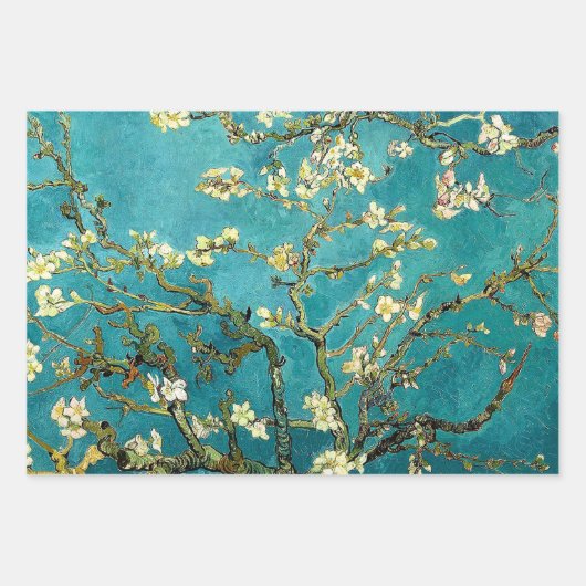 ゴッホの梅の花 古典的印象派 ラッピングペーパーシート (正面)