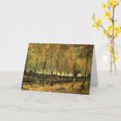 ゴッホの樺並木 カード (黄色い花)
