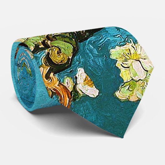 ゴッホの活気付くアーモンド木のファインアート ネクタイ (ロール)