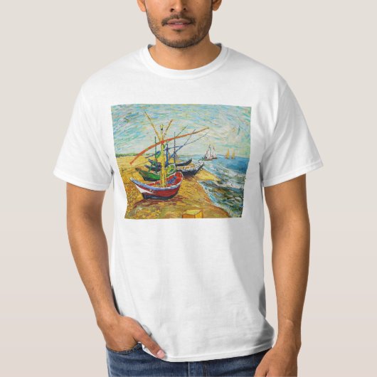 ゴッホの漁船のTシャツ Tシャツ (正面)