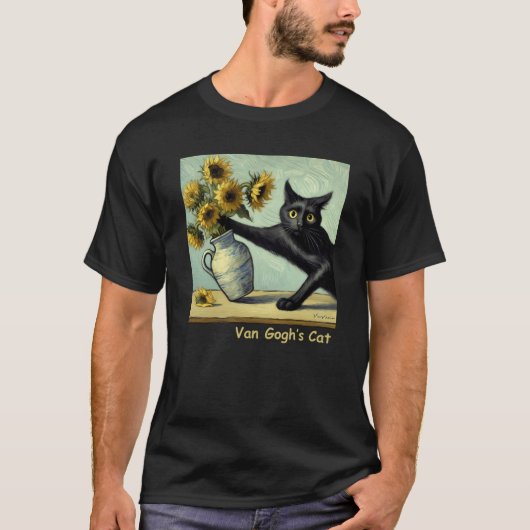 ゴッホの猫友達 Tシャツ (正面)