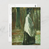 ゴッホの白いショールをまとった女性 ポストカード (正面/裏面)