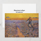 ゴッホの種まき人 招待状 (正面/裏面)