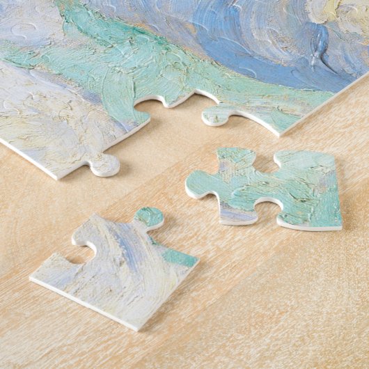 ゴッホの空の背景 ジグソーパズル (側面)