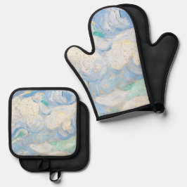 ゴッホの空の背景 鍋つかみ&鍋敷きセット