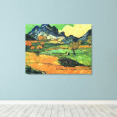 ゴッホの絵画、ゴージェ山 キャンバスプリント (インサイチュ (ウッドフロア))