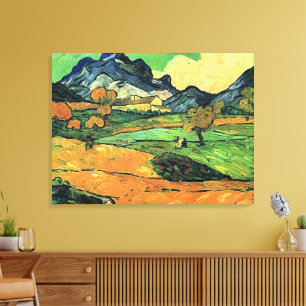 ゴッホの絵画、ゴージェ山 キャンバスプリント