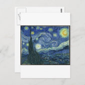ゴッホの絵画：星の夜 ゴッホ ポストカード (正面/裏面)