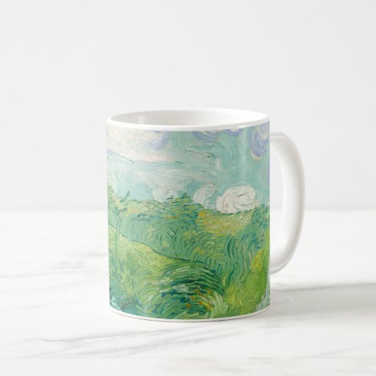ゴッホの絵画 麦畑 コーヒーマグカップ (正面右)