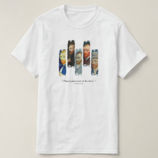 ゴッホの肖像画と名言Tシャツ Tシャツ