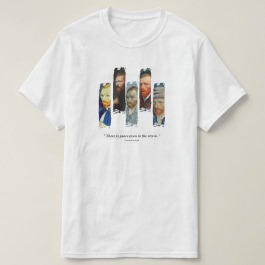 ゴッホの肖像画と名言Tシャツ Tシャツ (デザイン正面)